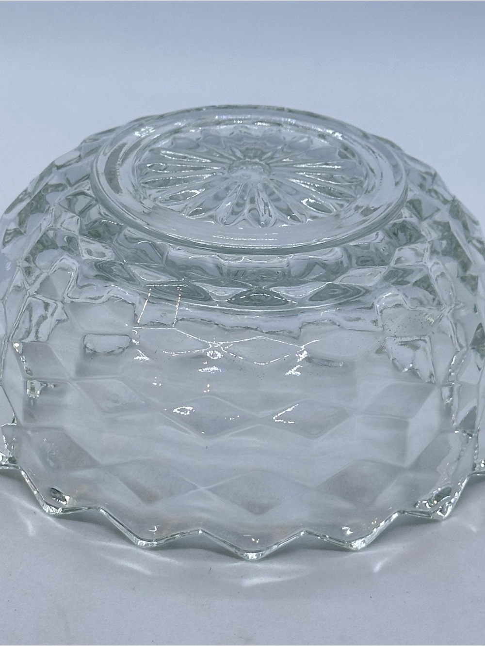 Vintage Homco Clear Cubist Glass Fairy Light Lamp Votive Candle Holder 2 Piece - Picture 8 of 11